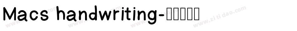 Macs handwriting字体转换